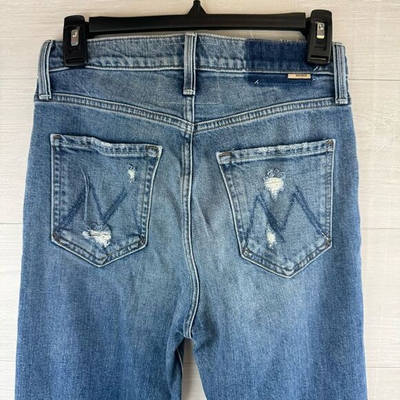 Mother Superior High Waisted Rider Ankle Distressed Jeans - Picture 7 of 11